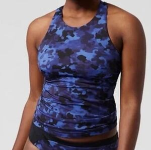 Athleta blue camo tankini top